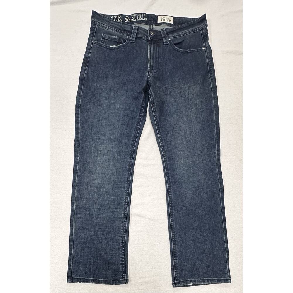 NWT Axel Jeans Men's 32X32 Slim Boot Cut Stretch Comfort Thick Stitch Denim